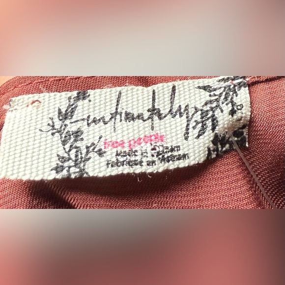 NWT Free People Sparkling Cider Slip Dress L Terra Cotta Satin Lace Maxi - Picture 8 of 10